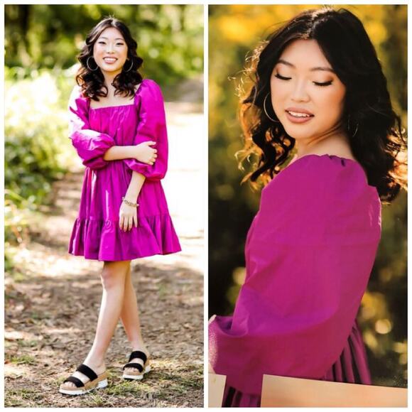 🔥🔥FIRE SALE🔥🔥 NWT ANTHROPOLOGIE MARIA TUNIC DRESS IN VIOLET - Picture 6 of 15